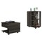 Tuhome Inwood 2 Piece Living Room Set, Bar Cart, Coffee Table, Espresso CLIV43 - alternate 5